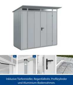 Hörmann Berry-Gerätehaus Modern-P Typ 1, ca. B247,9/H228,6/T153 cm