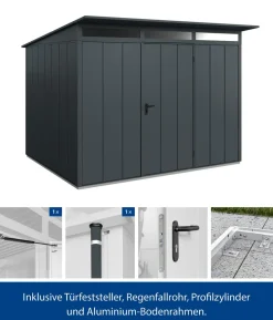 Hörmann Berry-Gerätehaus Modern-P Typ 3, ca. B312,7/H232,3/T283,4 cm