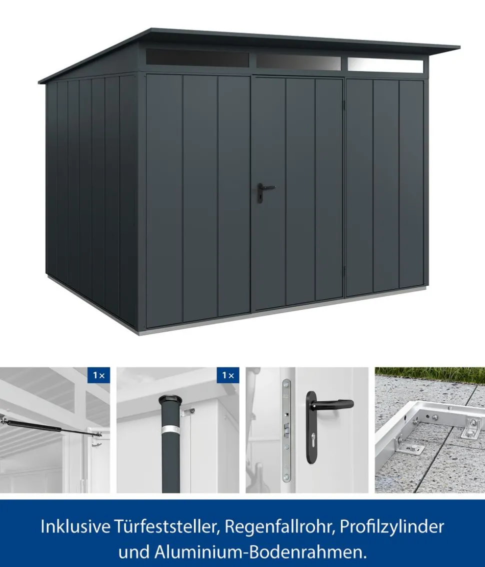 Hörmann Berry-Gerätehaus Modern-P Typ 3, ca. B312,7/H232,3/T283,4 cm