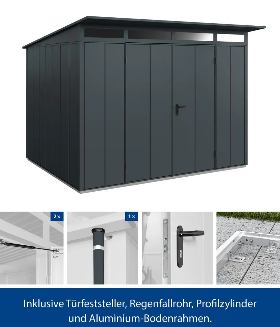 Hörmann Berry-Gerätehaus Modern-S Typ 3, ca. B323,6/H219,4/T247,7 cm