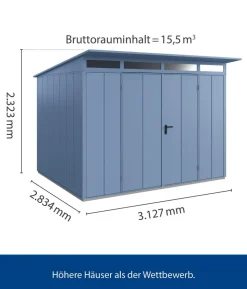Hörmann Berry-Gerätehaus Modern-P Typ 3, ca. B312,7/H232,3/T283,4 cm