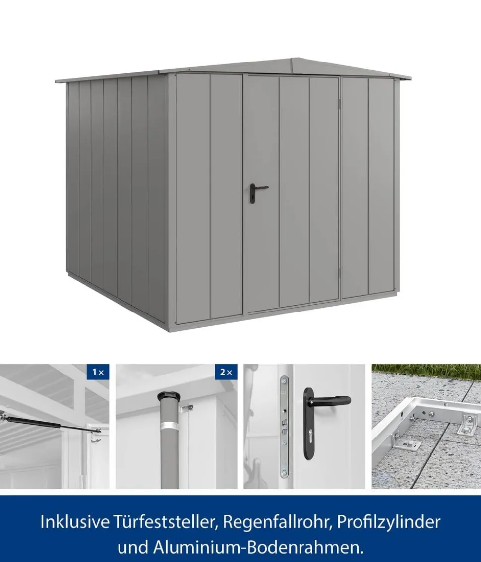 Hörmann Berry-Gerätehaus Modern-S Typ 2, ca. B258,8/H216/T247,7 cm