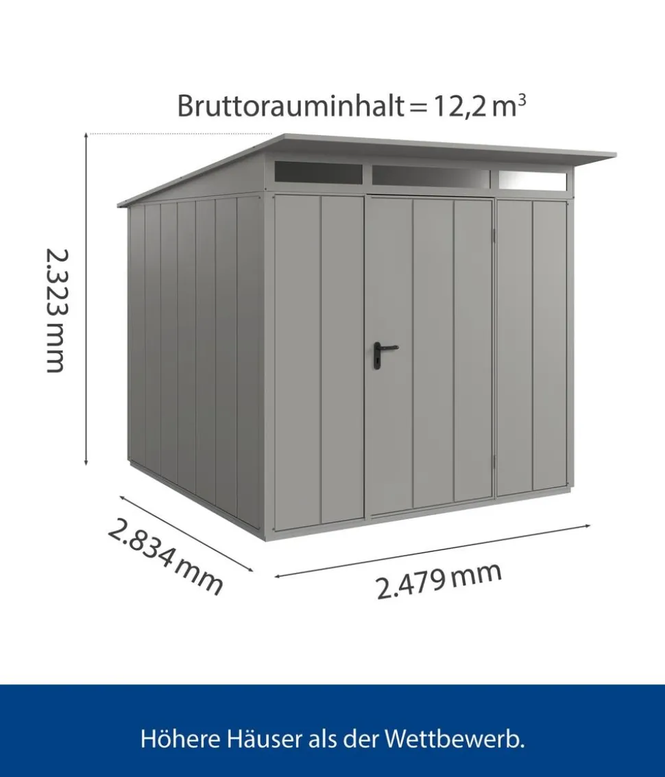 Hörmann Berry-Gerätehaus Modern-P Typ 2, ca. B247,9/H232,3/T283,4 cm