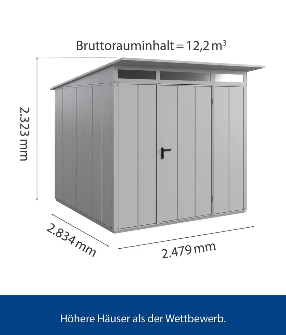 Hörmann Berry-Gerätehaus Modern-P Typ 2, ca. B247,9/H232,3/T283,4 cm
