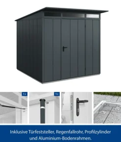 Hörmann Berry-Gerätehaus Modern-P Typ 2, ca. B247,9/H232,3/T283,4 cm