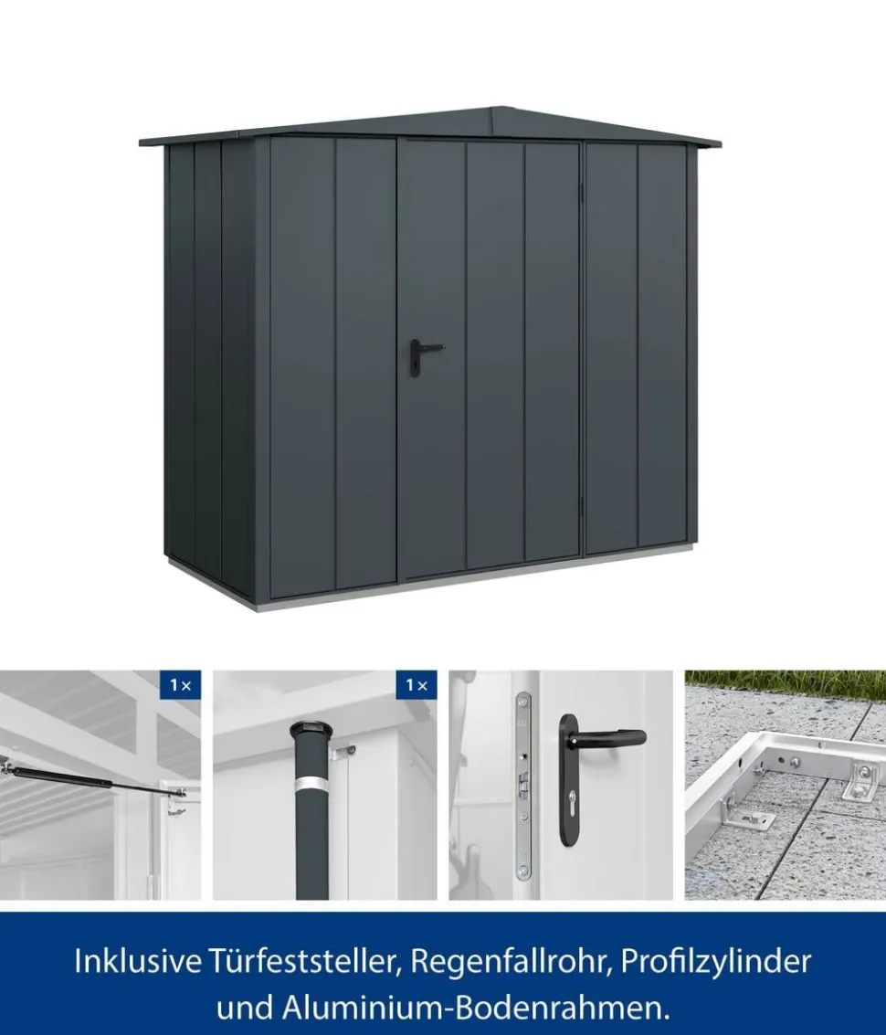 Hörmann Berry-Gerätehaus Modern-S Typ 1, ca. B258,8/H216/T121,3 cm