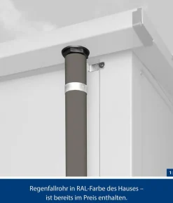 Hörmann Berry-Gerätehaus Modern-S Typ 1, ca. B258,8/H216/T121,3 cm