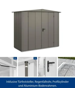 Hörmann Berry-Gerätehaus Modern-S Typ 1, ca. B258,8/H216/T121,3 cm