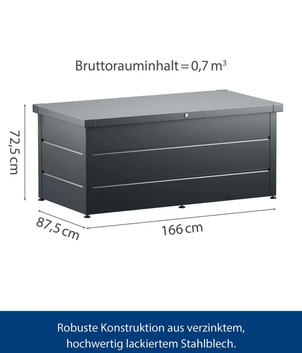 Hörmann Gartenbox Juno Modern 1620, 700 Liter, ca. B166/H72,5/T87,5 cm