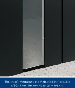 Hörmann Metallgerätehaus Juno JSD2 L-Sk Motiv Design bodentiefes Fenster, ca. B189/H219/T181 cm