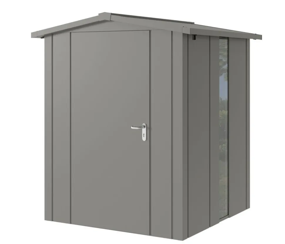 Hörmann Metallgerätehaus Juno JSD2 L-Sk Motiv Design bodentiefes Fenster, ca. B189/H219/T181 cm
