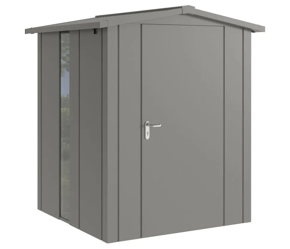 Hörmann Metallgerätehaus Juno JSD2 L-Sk Motiv Design bodentiefes Fenster, ca. B189/H219/T181 cm
