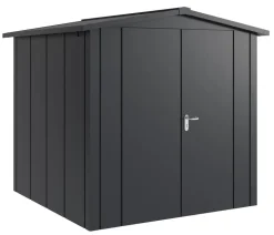 Hörmann Metallgerätehaus Juno JSD5 L-Sk Motiv Design mit Doppeltür, ca. B237/H223/T229 cm