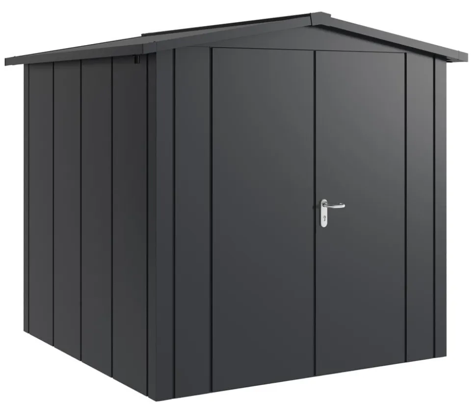 Hörmann Metallgerätehaus Juno JSD5 L-Sk Motiv Design mit Doppeltür, ca. B237/H223/T229 cm
