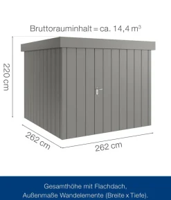 Hörmann Metallgerätehaus Juno JFD10 M-Sk Motiv Modern, ca. B277/H222/T277 cm