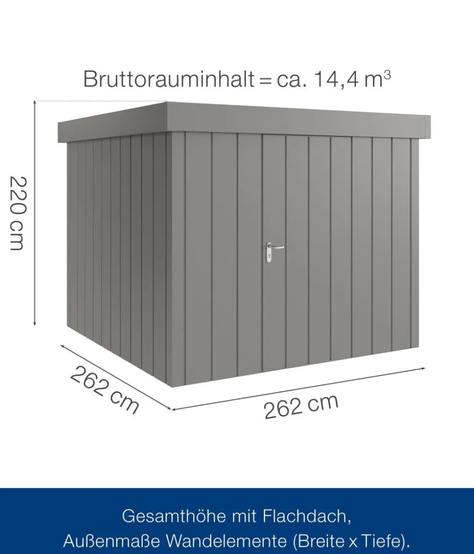 Hörmann Metallgerätehaus Juno JFD10 M-Sk Motiv Modern, ca. B277/H222/T277 cm