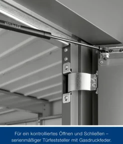 Hörmann Metallgerätehaus Juno JFD14 M-Sk Motiv Modern bodentiefes Fenster, ca. B325/H222/T325 cm
