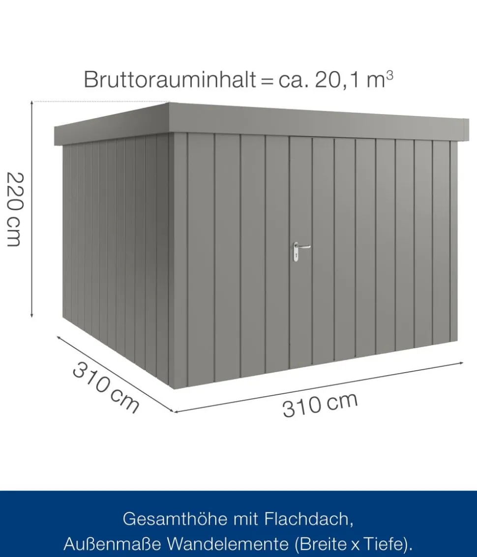 Hörmann Metallgerätehaus Juno JFD14 M-Sk Motiv Modern, ca. B325/H222/T325 cm