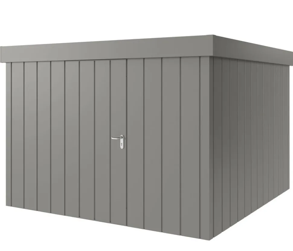 Hörmann Metallgerätehaus Juno JFD6 M-Sk Motiv Modern bodentiefes Fenster mit Doppeltür, ca. B229/H222/T277 cm
