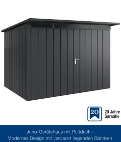 Hörmann Metallgerätehaus Juno JPD12 M-Sk Motiv Modern mit Doppeltür, ca. B325/H224/T262 cm
