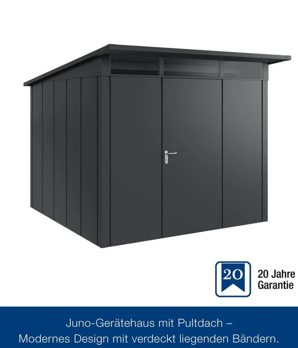 Hörmann Metallgerätehaus Juno JPD10 L-Sk Motiv Design, ca. B277/H232/T310 cm