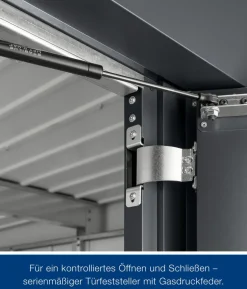 Hörmann Metallgerätehaus Juno JPD8 L-Sk Motiv Design, ca. B277/H224/T214 cm