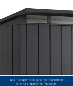 Hörmann Metallgerätehaus Juno JPD6 M-Sk Motiv Modern mit Doppeltür, ca. B229/H232/T310 cm