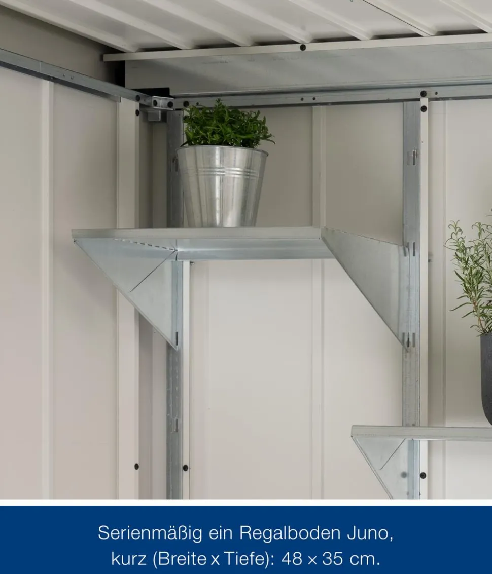 Hörmann Metallgerätehaus Juno JPD6 M-Sk Motiv Modern mit Doppeltür, ca. B229/H232/T310 cm