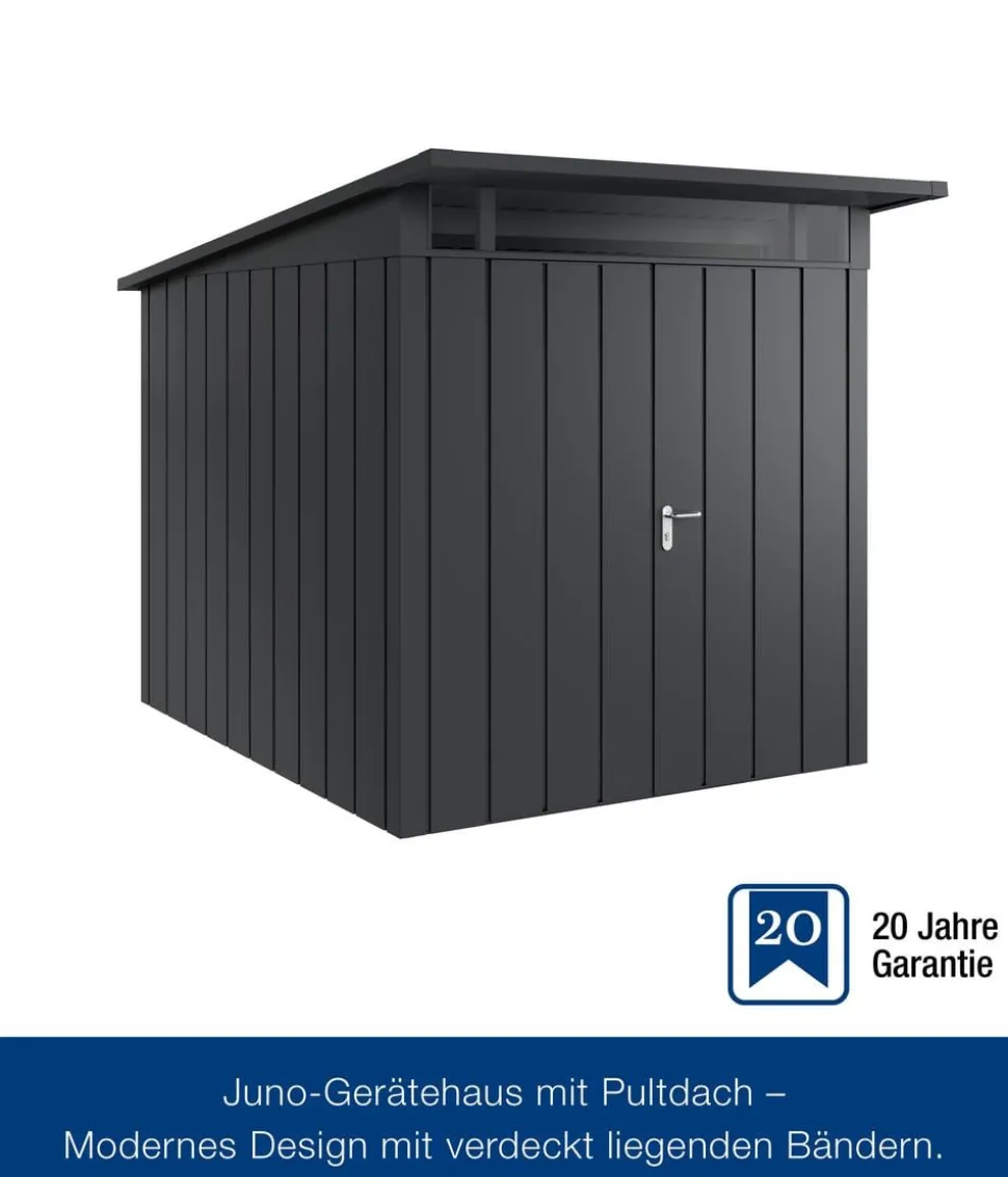 Hörmann Metallgerätehaus Juno JPD6 M-Sk Motiv Modern mit Doppeltür, ca. B229/H232/T310 cm