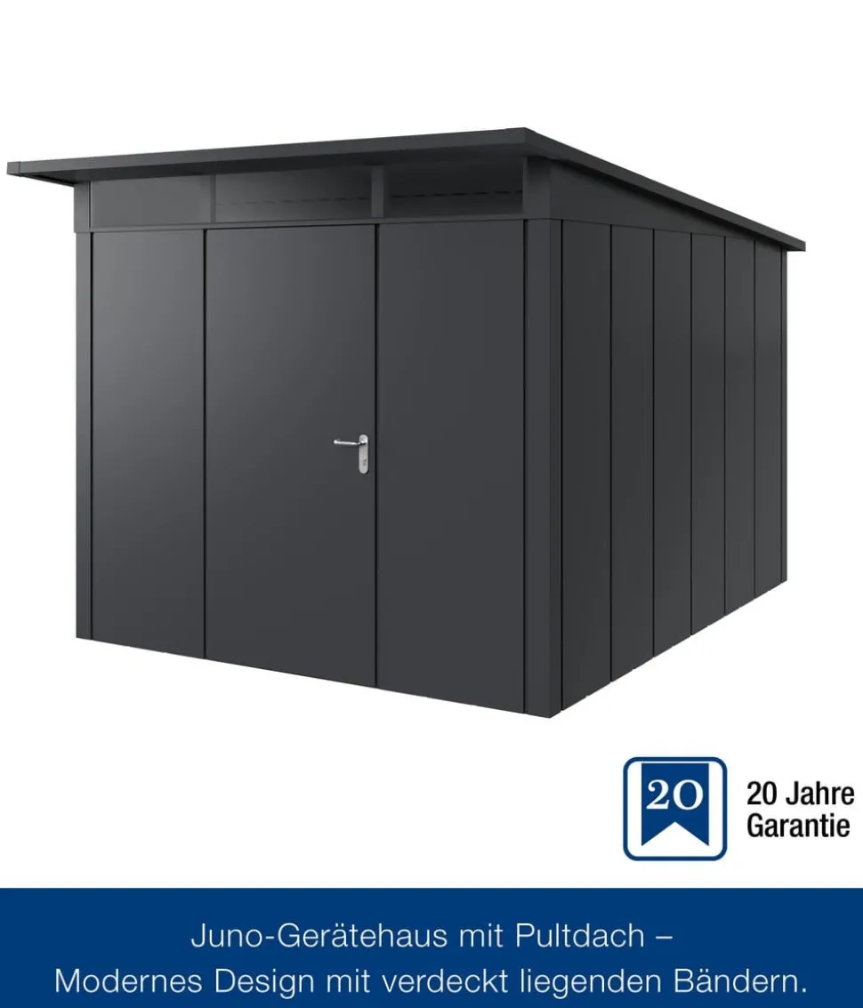 Hörmann Metallgerätehaus Juno JPD7 M-Sk Motiv Modern, ca. B229/H232/T358 cm