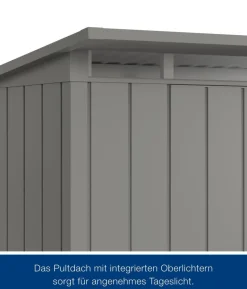 Hörmann Metallgerätehaus Juno JPD9 M-Sk Motiv Modern mit Doppeltür, ca. B277/H224/T262 cm