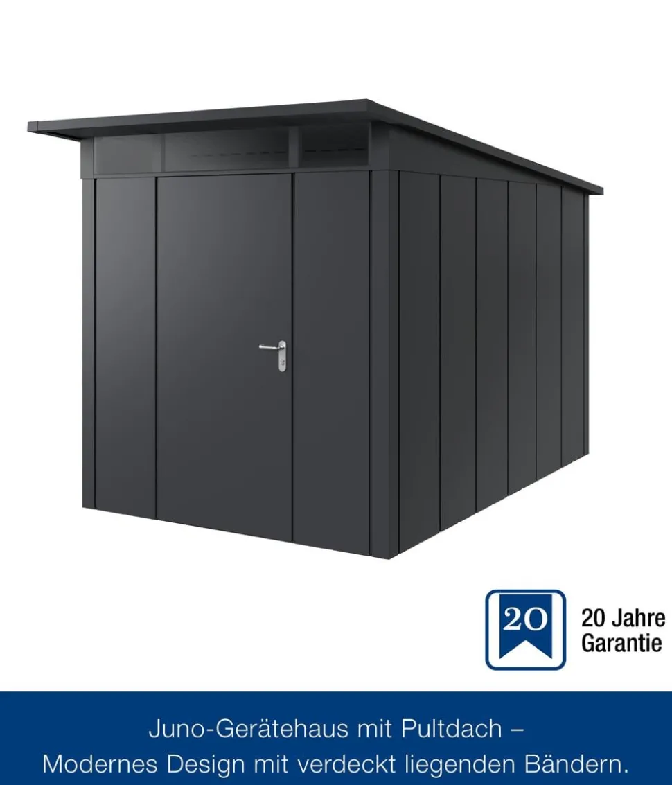 Hörmann Metallgerätehaus Juno JPD7 L-Sk Motiv Design, ca. B229/H232/T358 cm