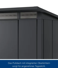 Hörmann Metallgerätehaus Juno JPD7 L-Sk Motiv Design, ca. B229/H232/T358 cm