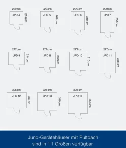 Hörmann Metallgerätehaus Juno JPD7 L-Sk Motiv Design, ca. B229/H232/T358 cm