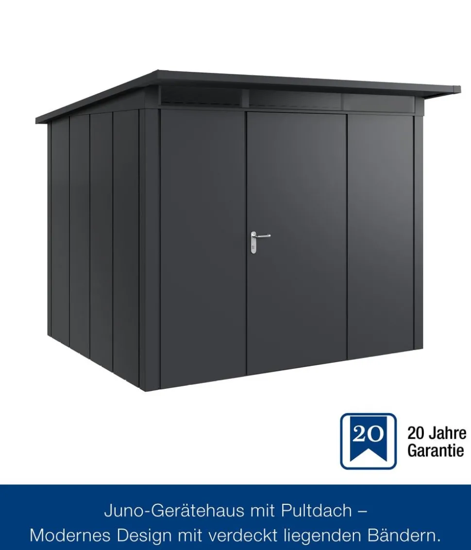 Hörmann Metallgerätehaus Juno JPD9 L-Sk Motiv Design, ca. B277/H224/T262 cm