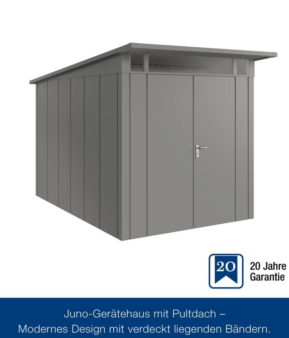Hörmann Metallgerätehaus Juno JPD10 M-Sk Motiv Modern mit Doppeltür, ca. B277/H232/T310 cm