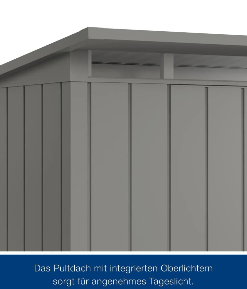 Hörmann Metallgerätehaus Juno JPD10 M-Sk Motiv Modern mit Doppeltür, ca. B277/H232/T310 cm