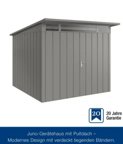 Hörmann Metallgerätehaus Juno JPD10 M-Sk Motiv Modern mit Doppeltür, ca. B277/H232/T310 cm