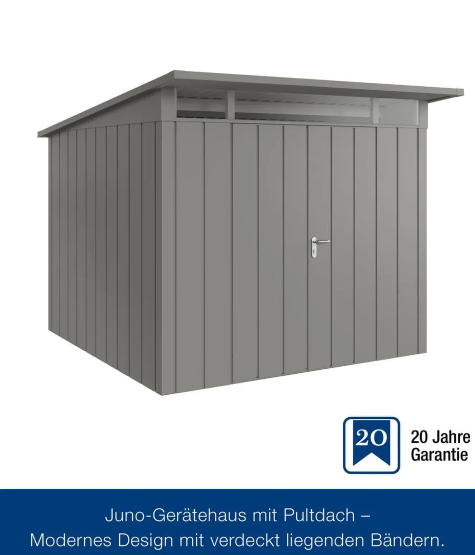Hörmann Metallgerätehaus Juno JPD10 M-Sk Motiv Modern mit Doppeltür, ca. B277/H232/T310 cm