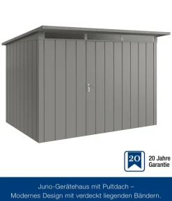 Hörmann Metallgerätehaus Juno JPD13 M-Sk Motiv Modern mit Doppeltür, ca. B325/H232/T310 cm