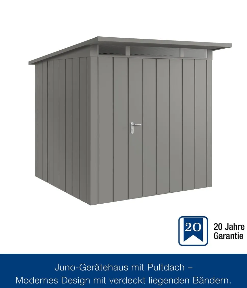 Hörmann Metallgerätehaus Juno mit Lichtband & Doppeltür JFD11 M-Sk, ca. B277/H239/T325 cm