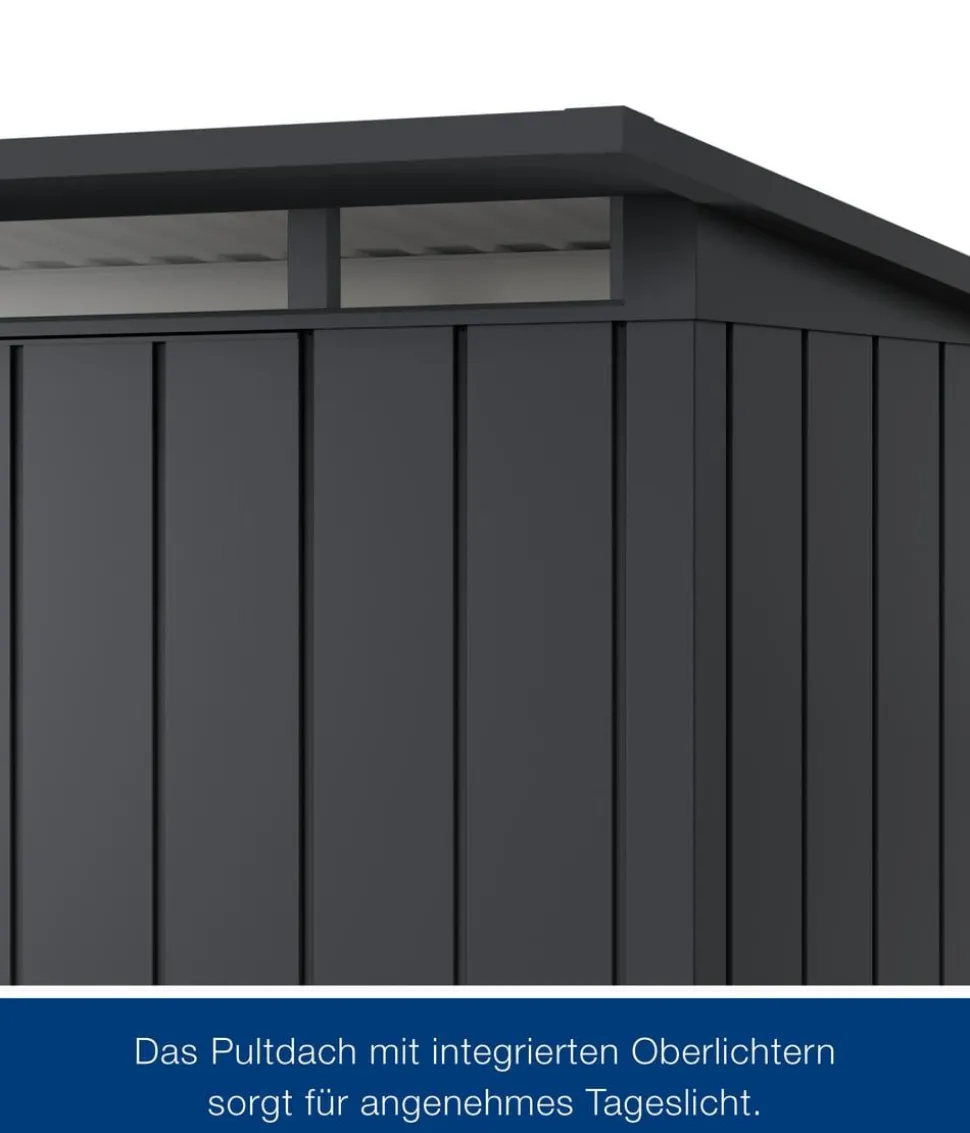 Hörmann Metallgerätehaus Juno JPD5 M-Sk Motiv Modern, ca. B229/H224/T262 cm