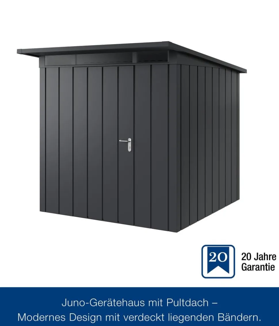 Hörmann Metallgerätehaus Juno JPD5 M-Sk Motiv Modern, ca. B229/H224/T262 cm