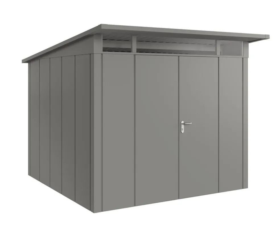 Hörmann Metallgerätehaus Juno JPD10 L-Sk Motiv Design mit Doppeltür, ca. B277/H232/T310 cm