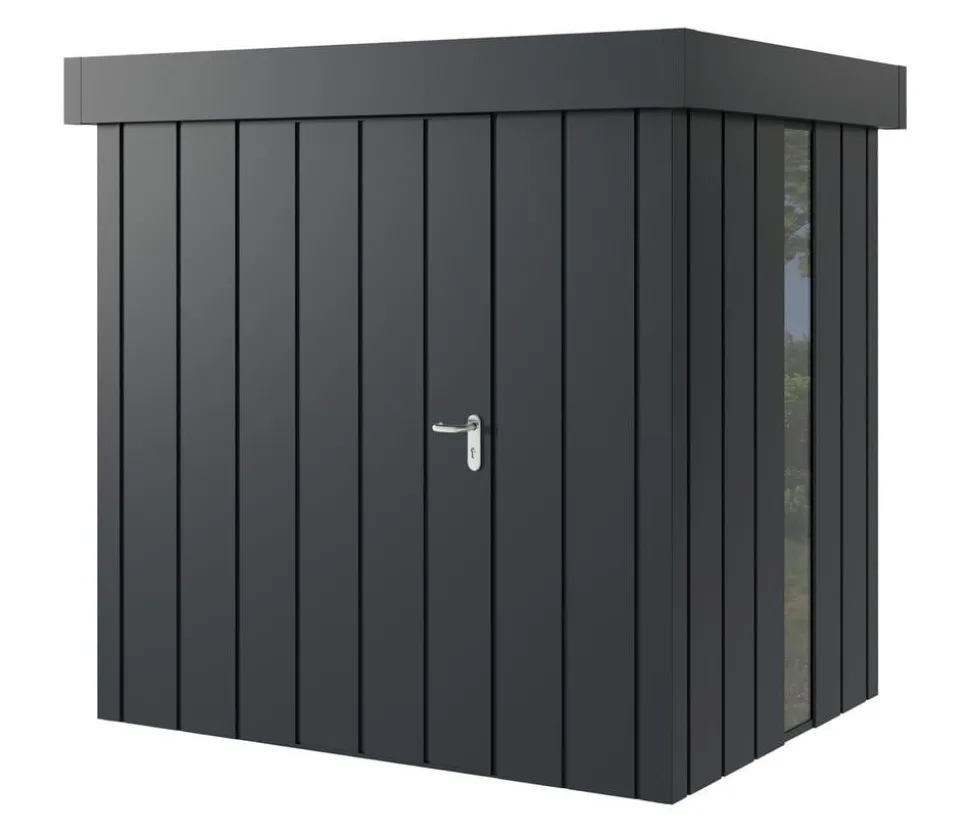 Hörmann Metallgerätehaus Juno JFD4 M-Sk Motiv Modern bodentiefes Fenster, ca. B229/H222/T181 cm