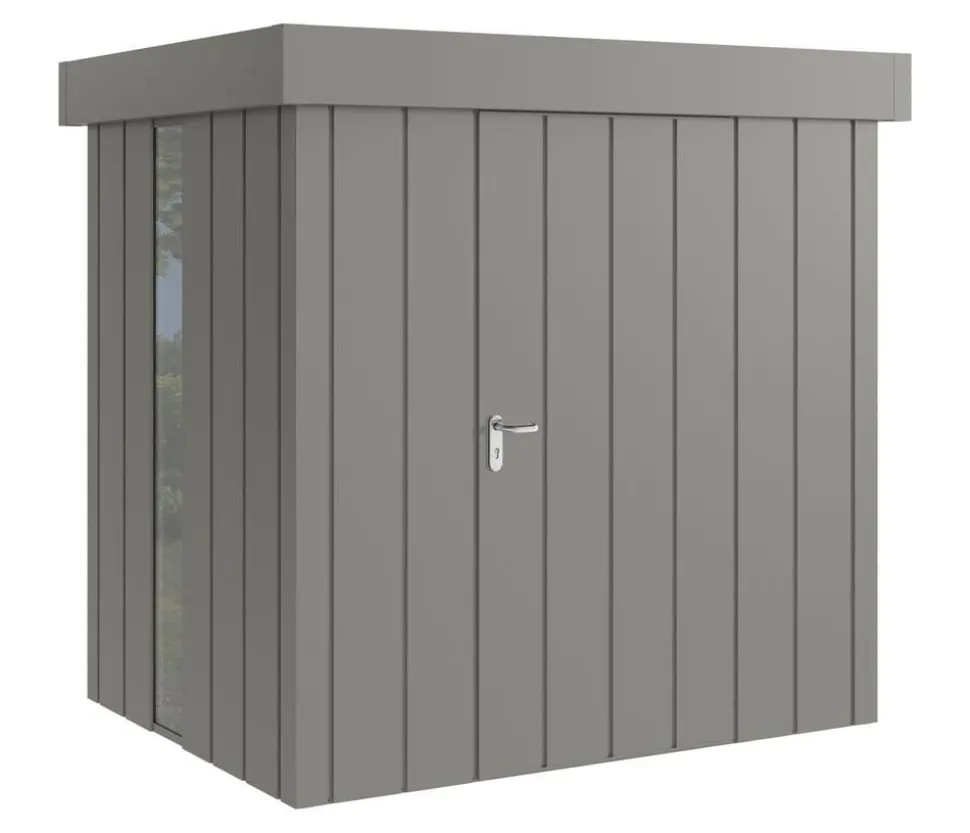 Hörmann Metallgerätehaus Juno JFD4 M-Sk Motiv Modern bodentiefes Fenster, ca. B229/H222/T181 cm