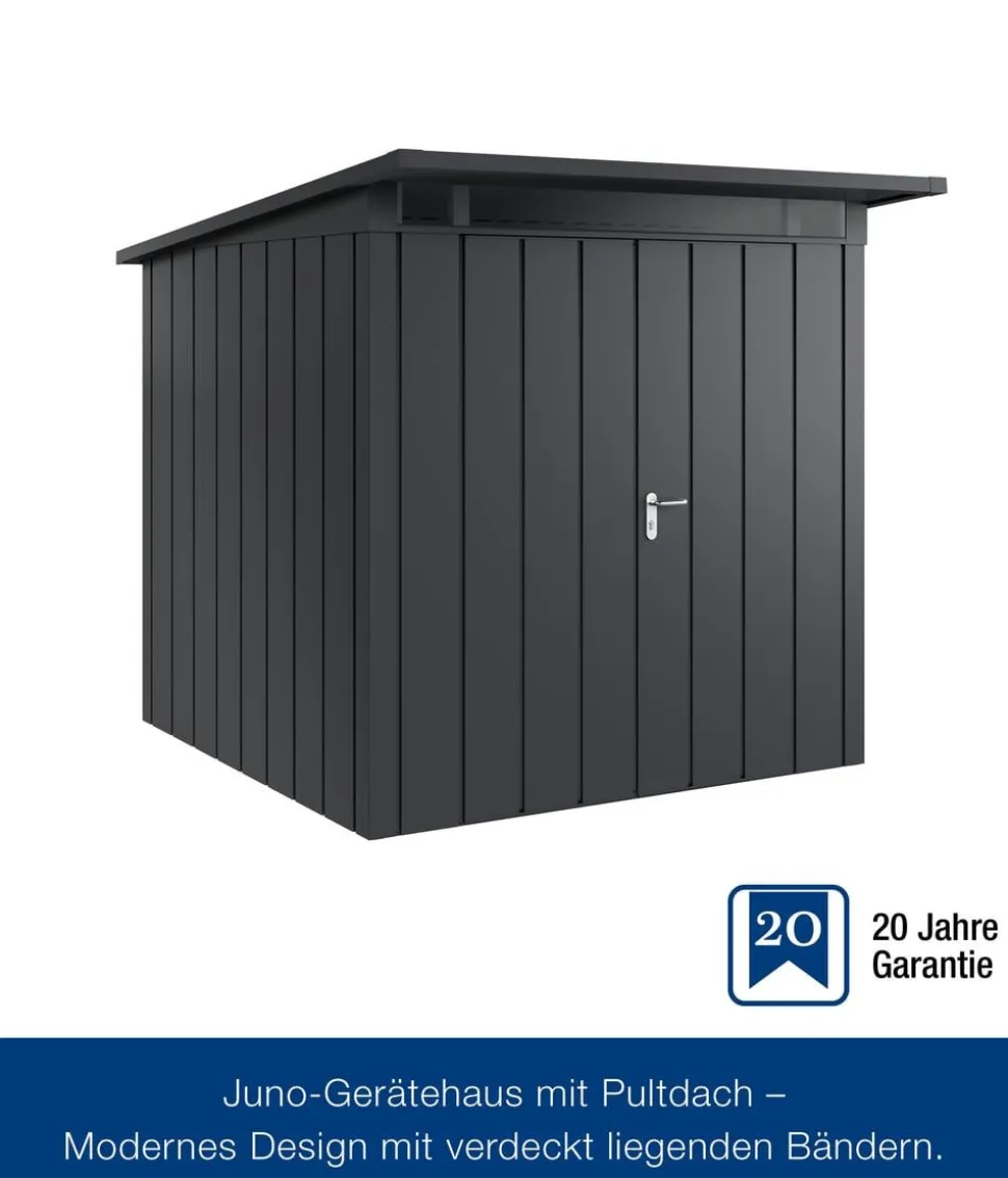 Hörmann Metallgerätehaus Juno JPD5 M-Sk Motiv Modern mit Doppeltür, ca. B229/H224/T262 cm