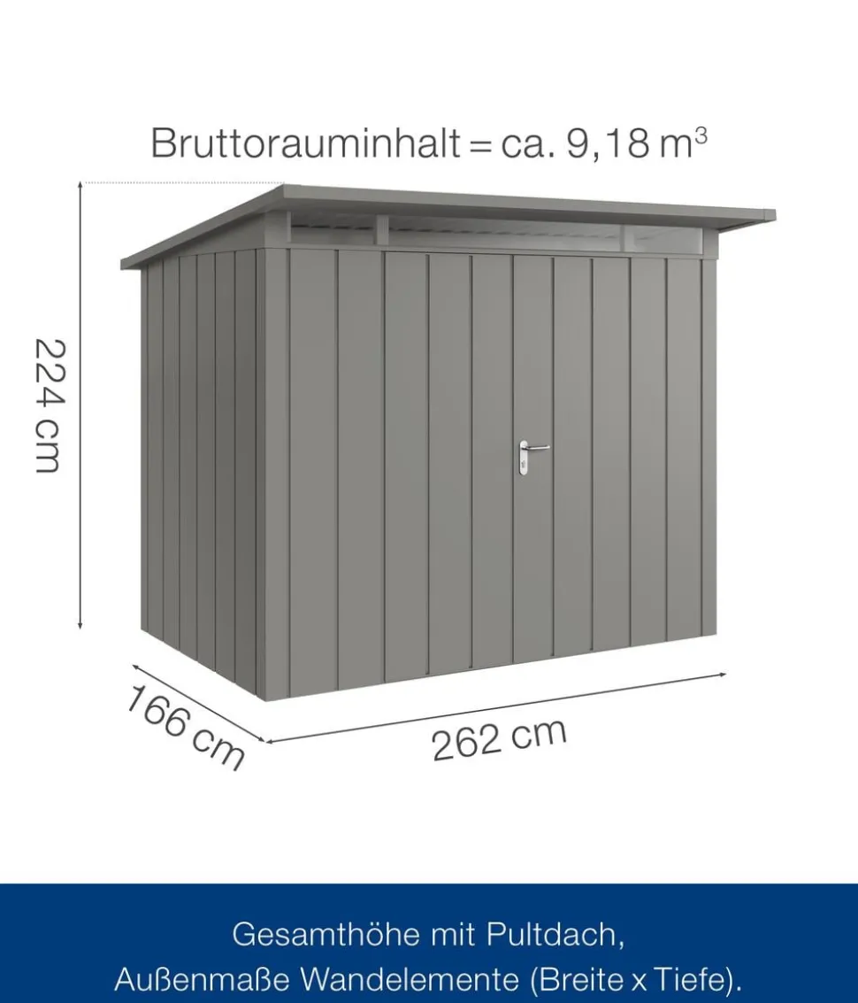Hörmann Metallgerätehaus Juno JPD12 L-Sk Motiv Design, ca. B325/H224/T262 cm