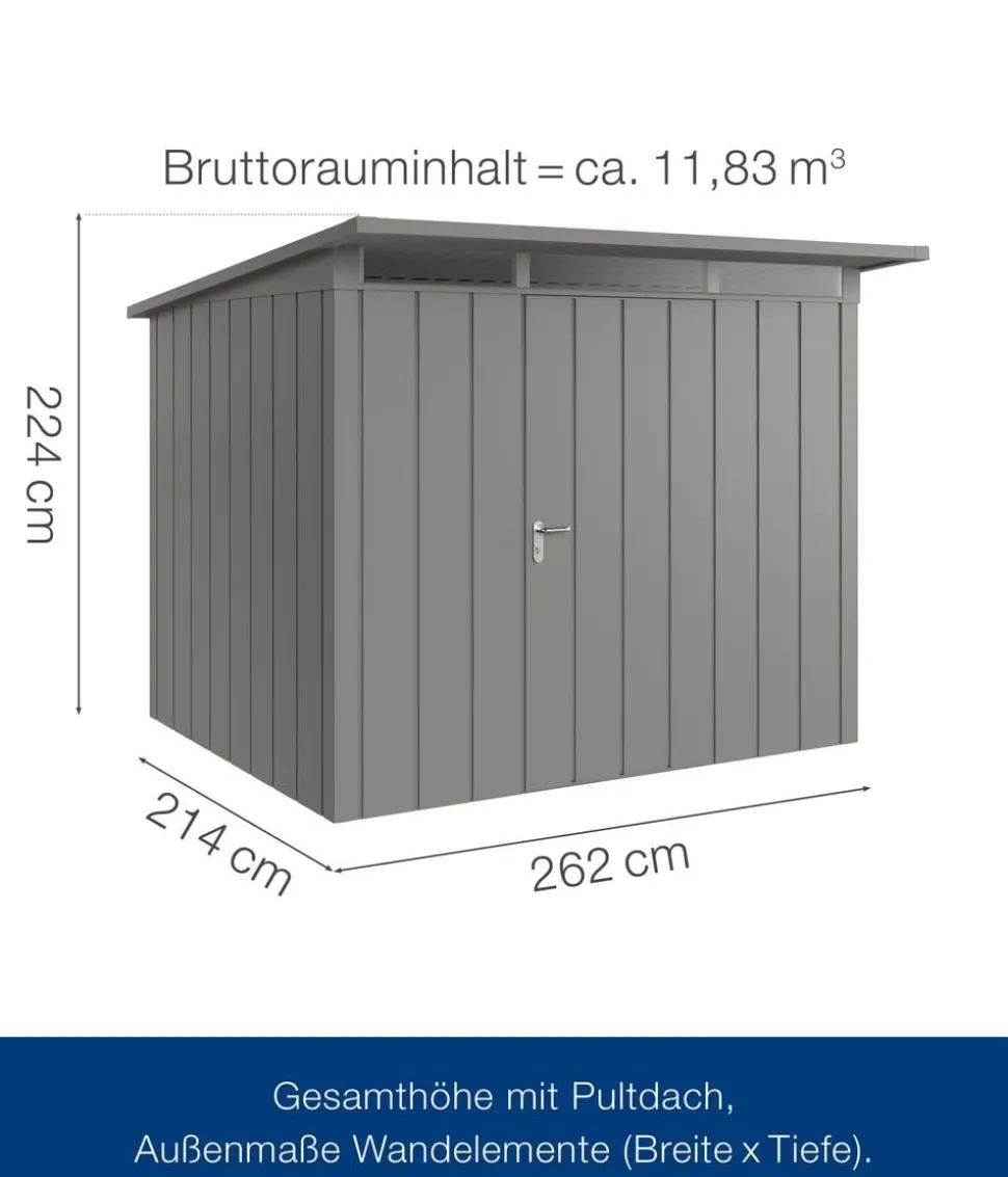 Hörmann Metallgerätehaus Juno JPD14 M-Sk Motiv Modern, ca. B325/H232/T358 cm