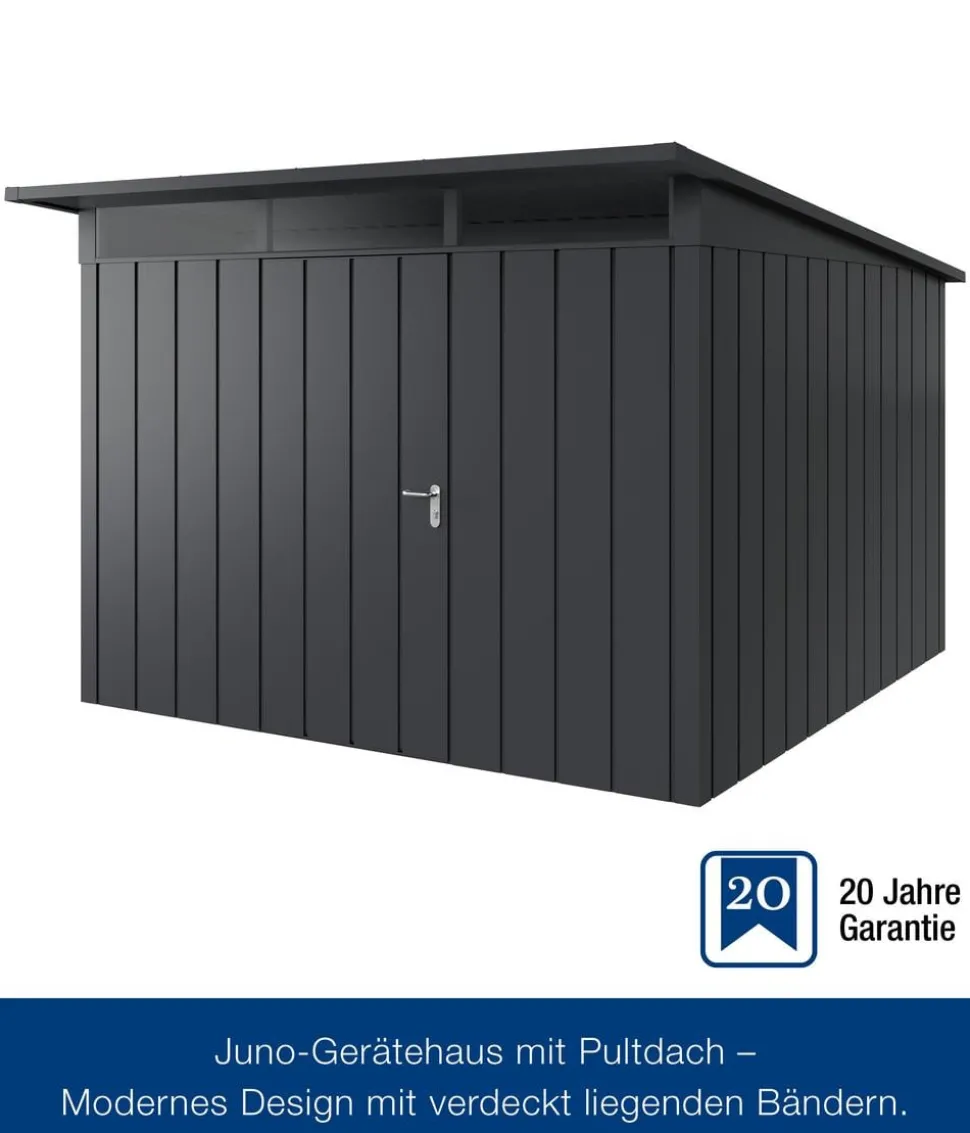 Hörmann Metallgerätehaus Juno JPD14 M-Sk Motiv Modern, ca. B325/H232/T358 cm